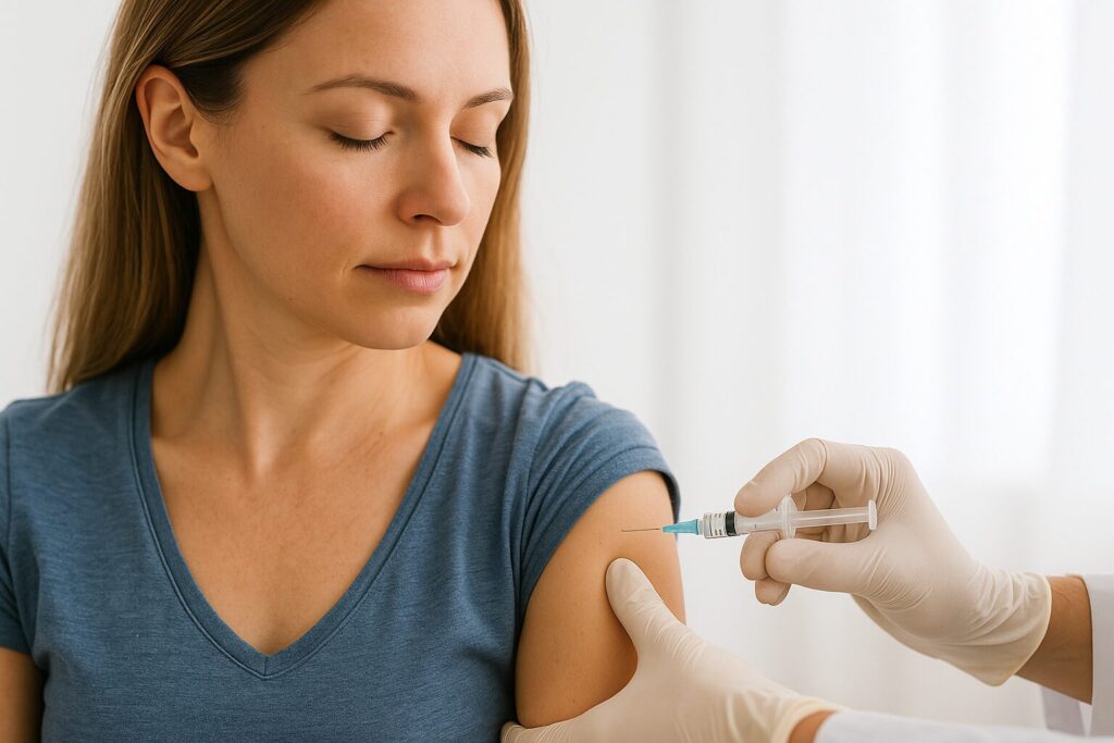 Person receiving NAD+ therapy in a modern wellness clinic, symbolizing increased energy, brain clarity, and cellular health – Awaken IV Denver