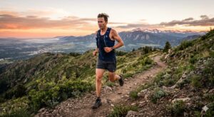 Endurance runner training in the mountains near Boulder Colorado representing cellular energy and performance at altitude