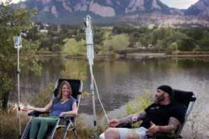 IV therapy setup in Boulder Colorado for hydration and recovery support
