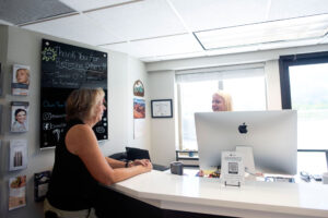 Patient consultation in a wellness clinic in Boulder before IV therapy