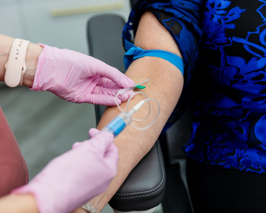IV therapy for immune support in Boulder with medical professional administering treatment