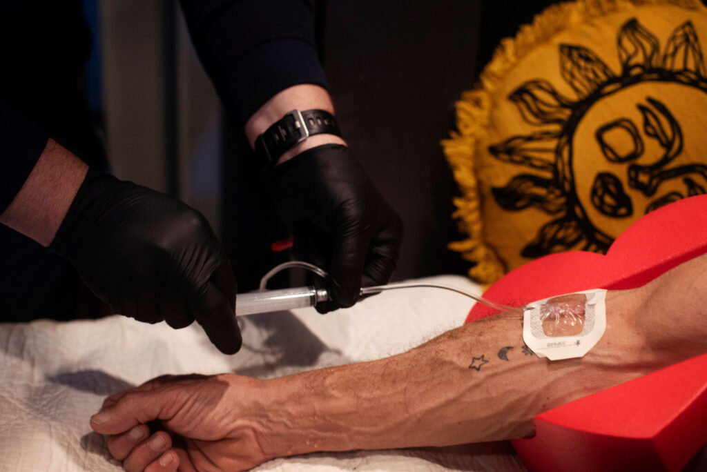 IV therapy is typically prepared in a controlled clinical environment following established protocols