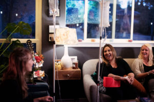 Patient receiving NAD IV therapy in a relaxed clinical setting in Boulder