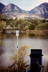 IV therapy setup outdoors in Boulder for recovery support after active weekend activities