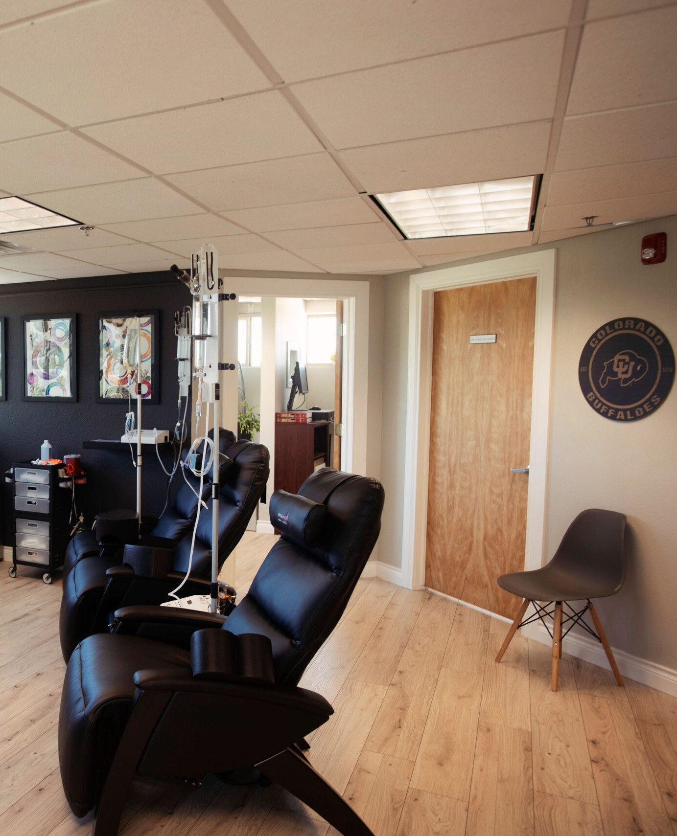 IV therapy treatment room at Awaken IV Therapy in Boulder, Colorado